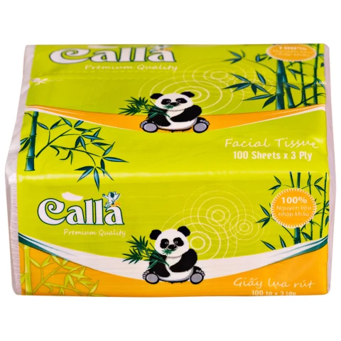 Giấy ăn  Calla  tre 3 lớp 100 tờ, mua 3 tặng 1