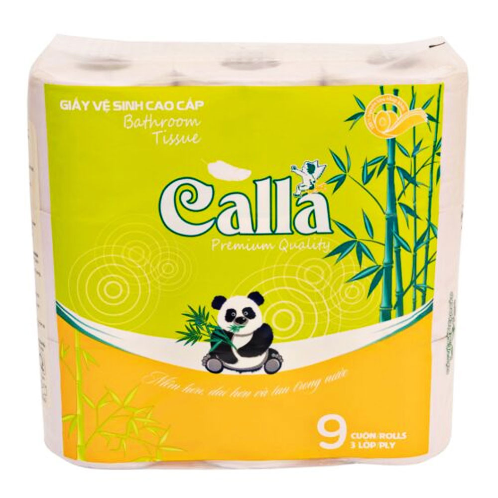 Giấy ăn  Calla rút tre 3 lớp  9 cuộn