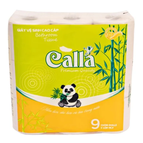 Giấy ăn  Calla rút tre 3 lớp  9 cuộn