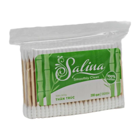 Tăm bông Salina gói người lớn  thân trúc SBD0004 200 que