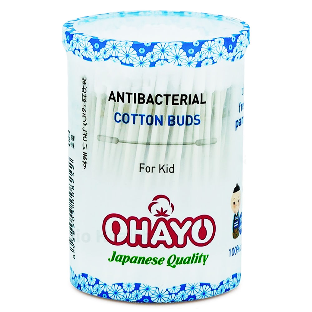 Tăm bông  Ohayo trẻ em đầu trụ JP03 150 que