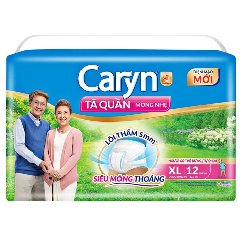 Tã quần Caryn loại mỏng nhẹ XL12/5