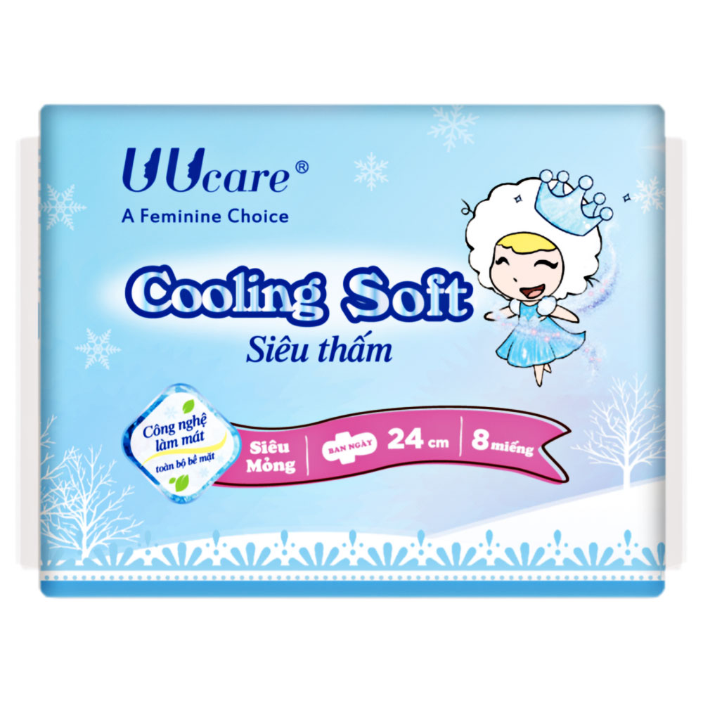 Băng vệ sinh Young Girl Cooling Soft ban ngày 24cm  8 miếng 