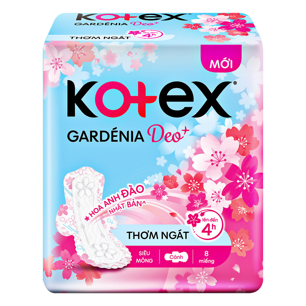 Băng vệ sinhKotex hoa anh đào siêu mỏng không cánh 23 cm 8 8 miếng 