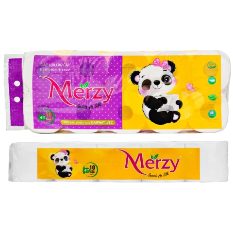 Giấy vệ sinh  Merzy 12 cuộn có lõi vàng