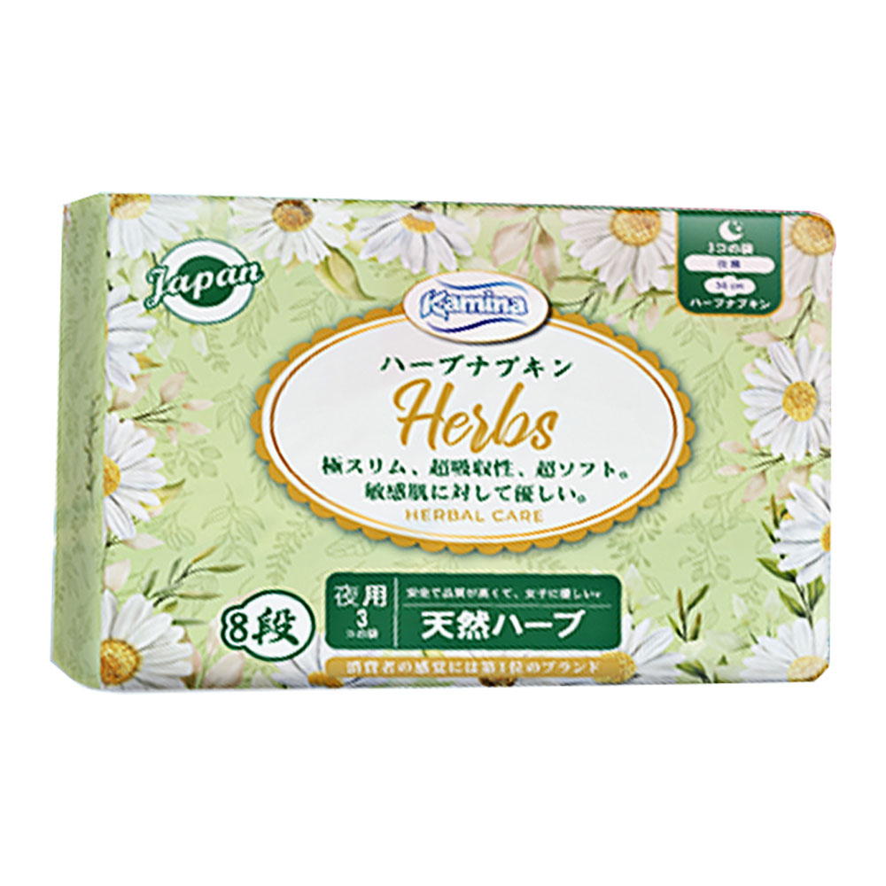 Băng vệ sinh Kamina thảo dược Herb ban đêm 36cm   3 miếng 