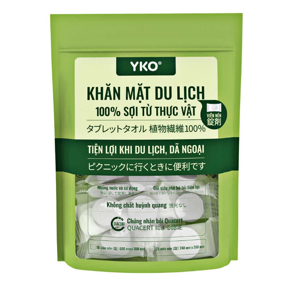Khăn mặt  Yko viên nén mua 1 tặng 1 240x200 mm 25 viên