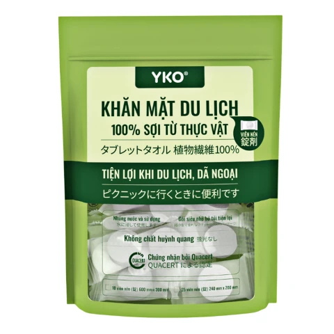 Khăn mặt  Yko viên nén mua 1 tặng 1 240x200 mm 25 viên