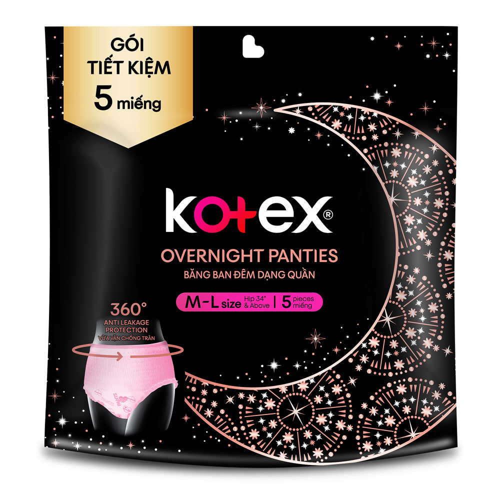 Kotex ban đêm dạng quần MaxProtct  M-L 5 miếng/8