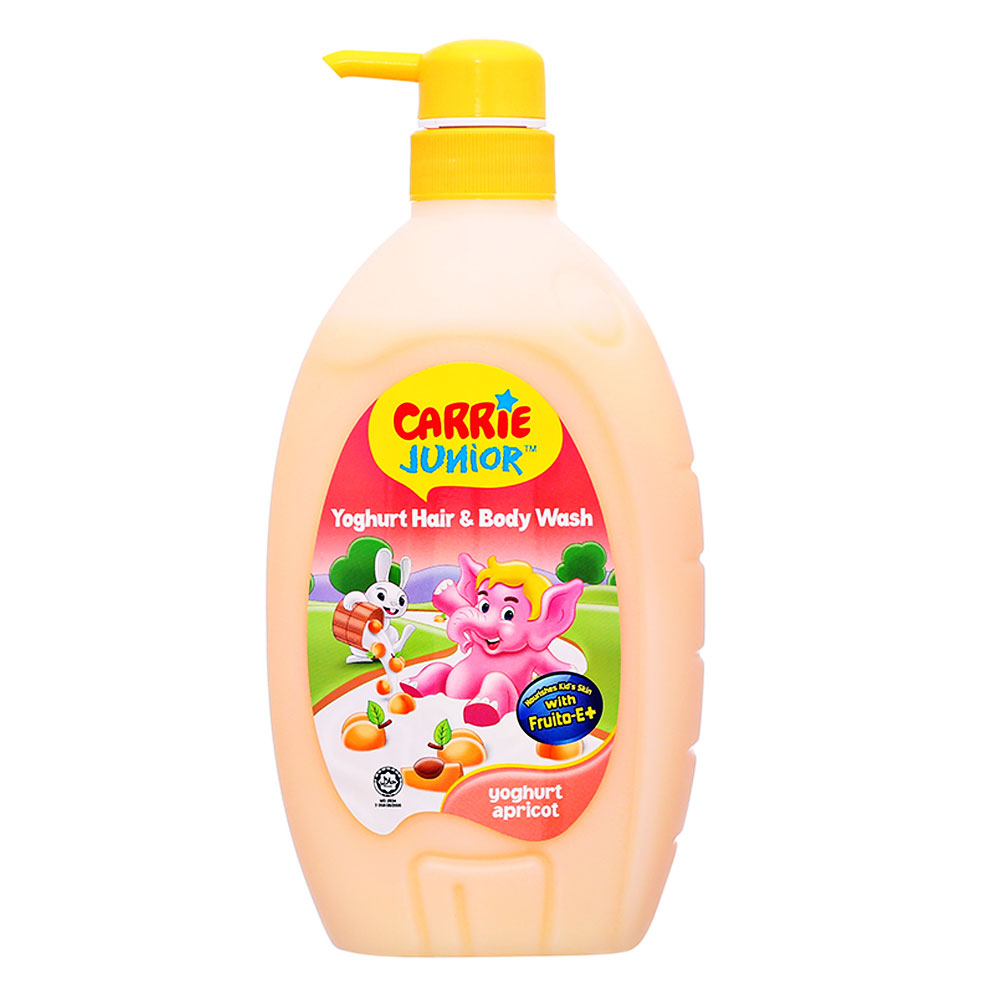 Carrie Junior tắm gội trẻ em Yoghurt Apricot chai 700g/12