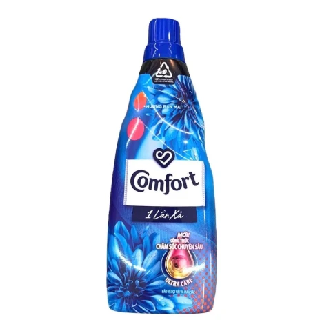 Nước xả vải Comfort 1 lần xả hương ban mai chai 800ml