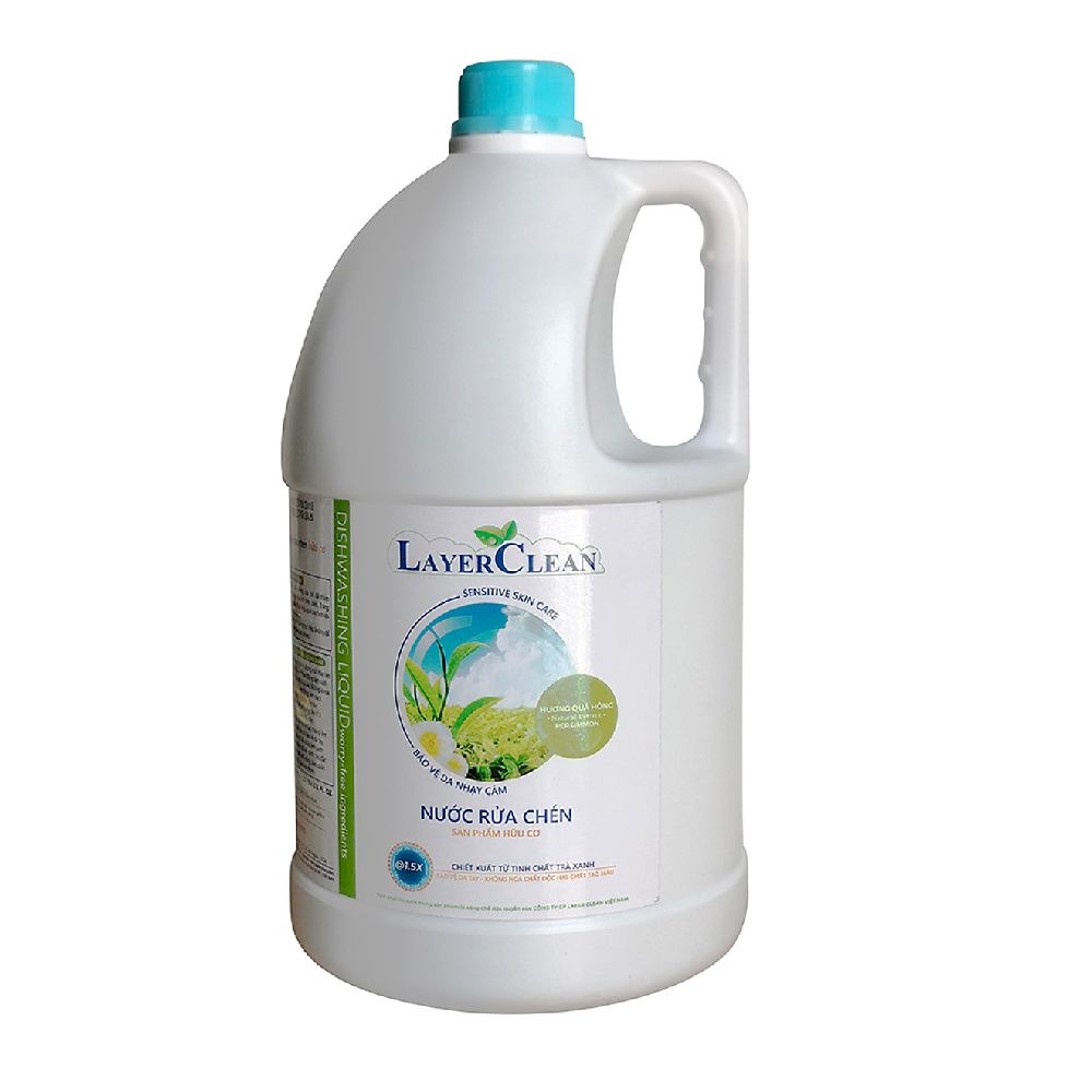 Nước rửa chén hữu cơ Layer Clean hương quả hồng 5L