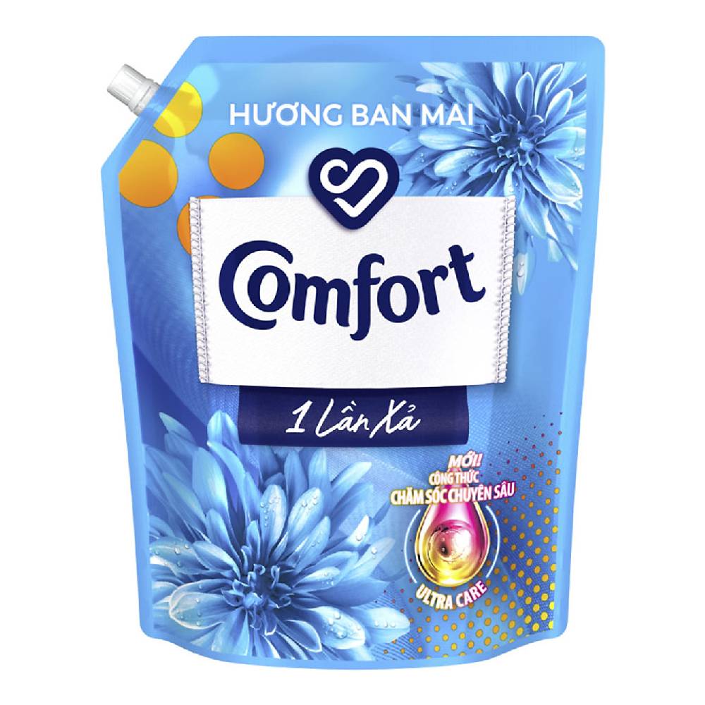 Nước xả vải Comfort 1 lần xả hương ban mai túi  3.8L
