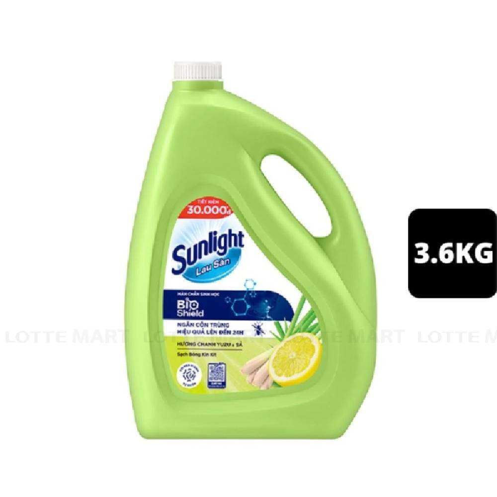 Nước lau sàn Sunligh  BIOSHIELD Chanh Yuzu, Sả  3.6kg