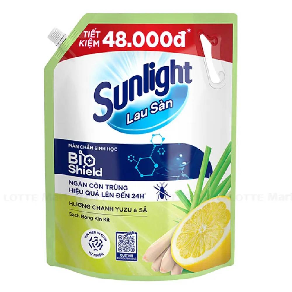 Nước lau sàn Sunligh  BIOSHIELD Chanh Yuzu, Sả  3.4kg