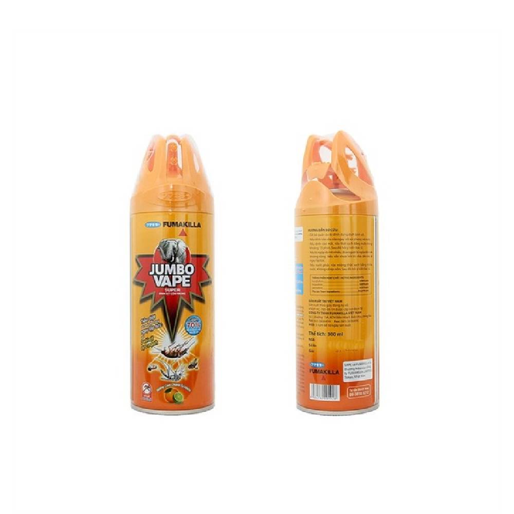 Xịt côn trùng  Jumbo vape hương cam chanh 300ml