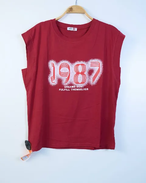 Áo phông tay hến nữ 352 1987 đỏ SIEU09