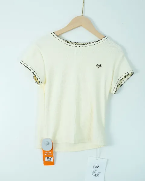 Áo phông nữ cổ tròn ôm cotton 8886 trắng H16.2026.1