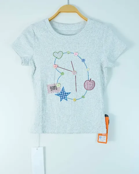 Áo phông nữ cổ tròn croptop tăm 8830 hồng H25.2026.1