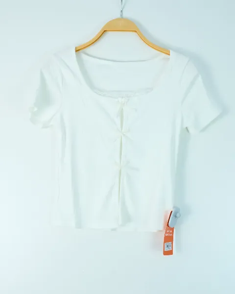 Áo phông nữ cổ tròn croptop tăm 3315 vàng H14.2026.1