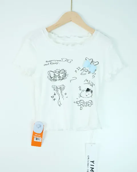 Áo phông nữ cổ tròn croptop tăm 8839 hồng H25.2026.1