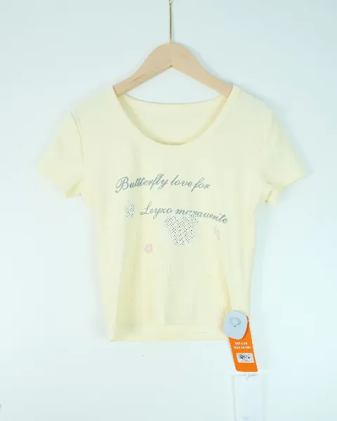 Áo phông nữ cổ tròn croptop tăm 3323 xanh H25.2026.1