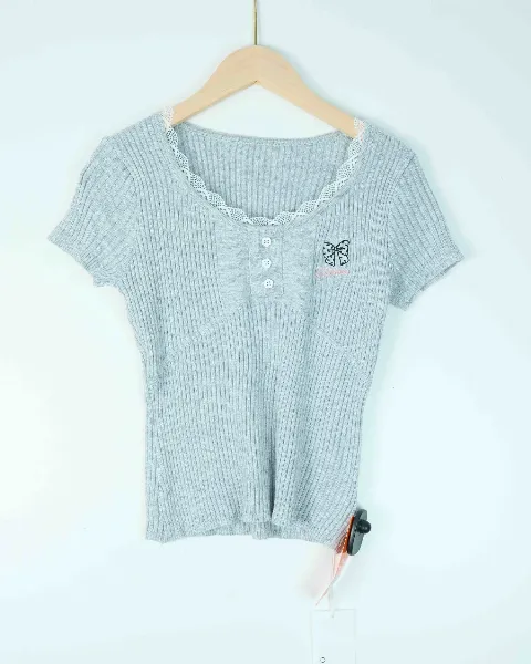 Áo phông nữ cổ tròn croptop tăm 9801 hồng H25.2026.1
