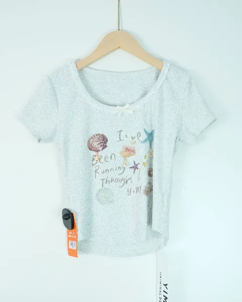 Áo phông nữ cổ tròn croptop tăm 8838 hồng H25.2026.1