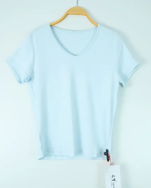 Áo phông nữ cổ tròn lỡ cotton 3670 xanh H28.2026.1