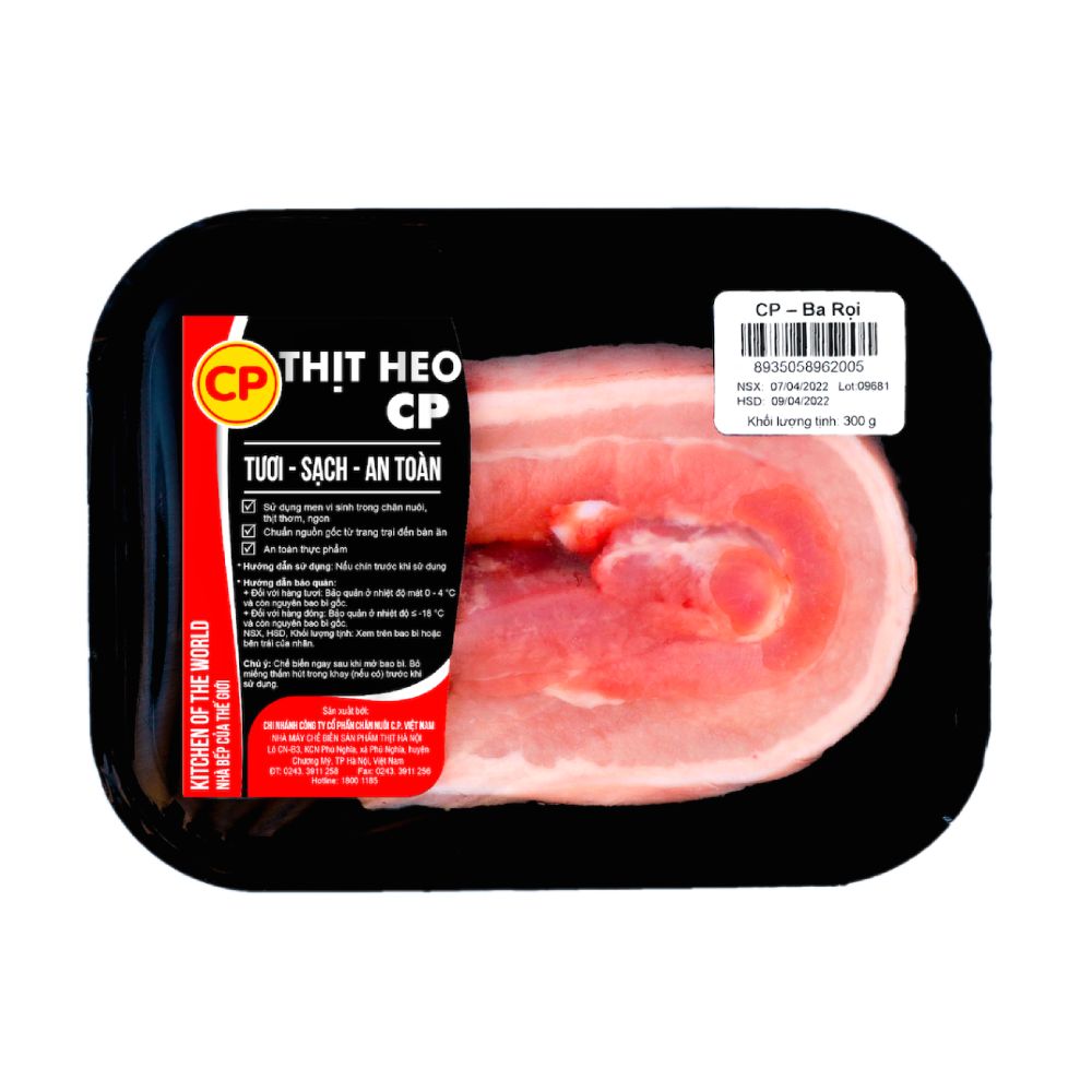 Thịt Heo ba chỉ CP 300g