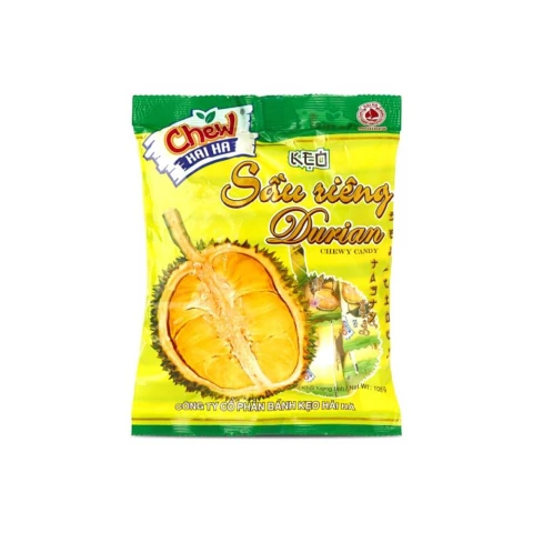 Kẹo chew Hải Hà  nhân sầu riêng 90gr