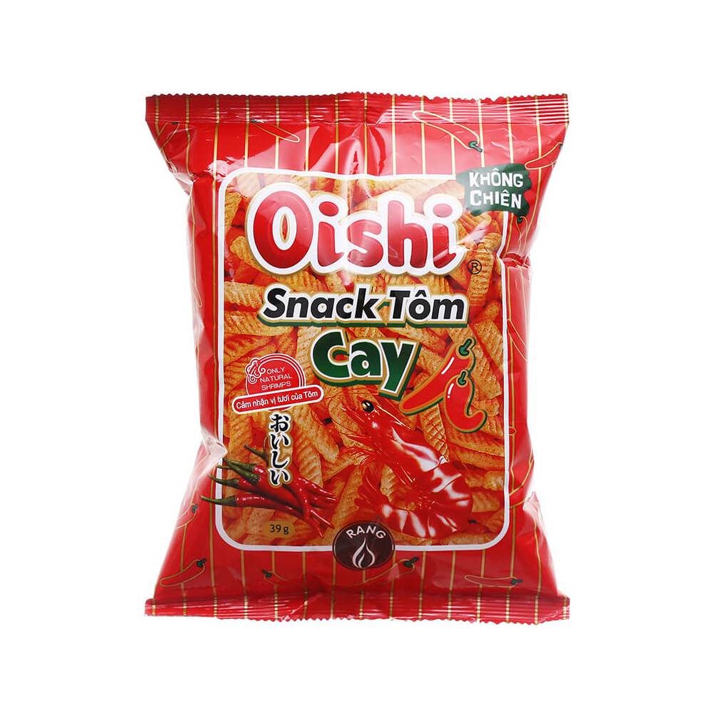 Snack  Oishi snack tôm cay 12gr