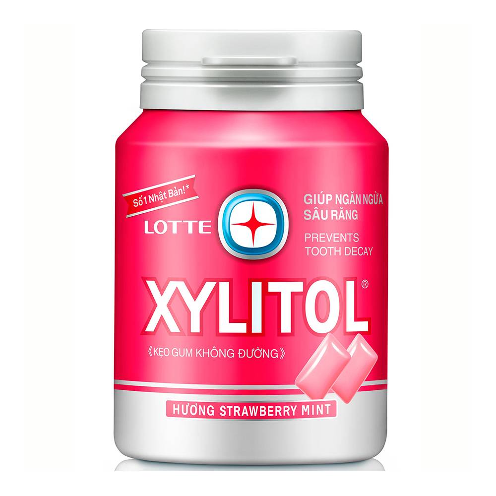Kẹo gum  Xilytol  hương Strawberry mint  58gr