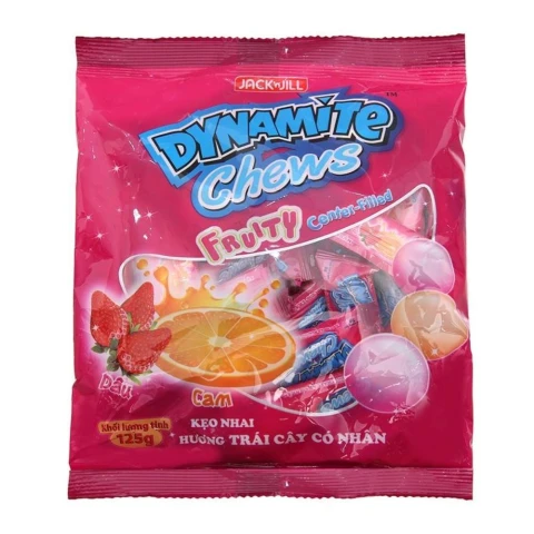 Kẹo  Dynamite Chews Fruity 125gr