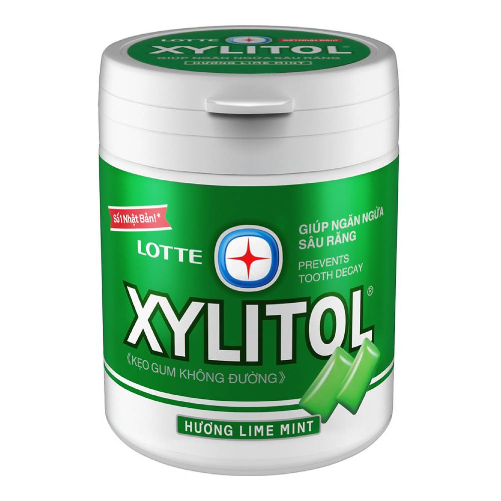 Kẹo  Lotte Xylitol Cool hương lime mint 130.5gr