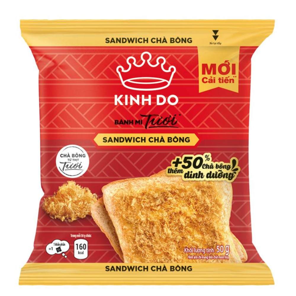Bánh mì tươi Kinh Đô Sandwich chà bông 50g