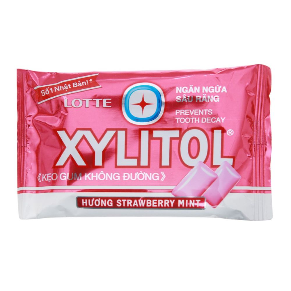 Kẹo  Lotte Xylitol  hương Strawberry mint  11.6gr