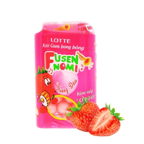 Kẹo gum  Lotte  Fusennomi hương dâu 14gr