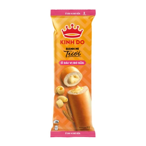 Bánh mì tươi Kinh Đô ổ dài vị bơ sữa 80g