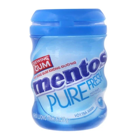 Kẹo gum  Lotte  không đường Mentos Pure Fresh hương Fresh Mint 61.25gr