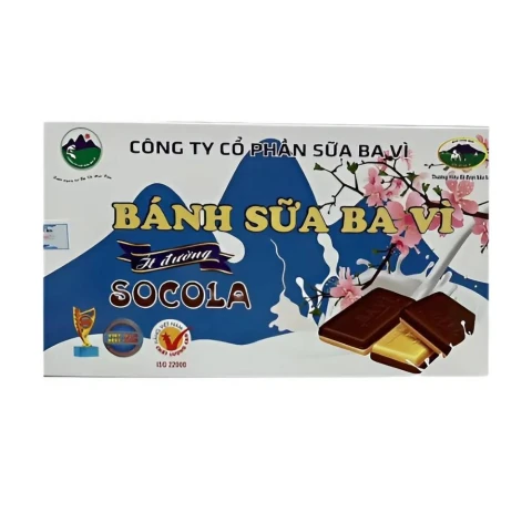 Bánh sữa Ba vì ít đường Socola 150g