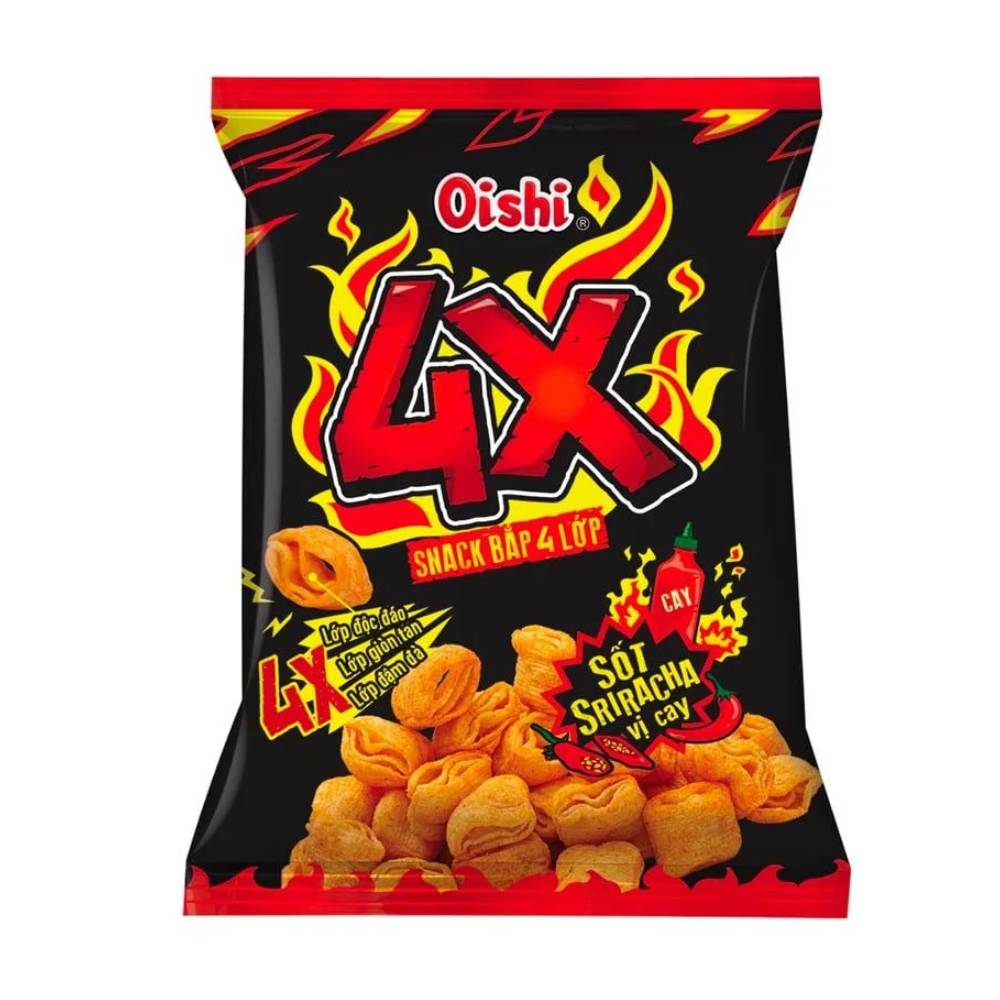 Snack  Oishi bắp 4 lớp vị cay 32gr