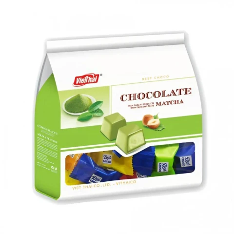 Kẹo Sô cô la  Việt Thái  hương trà xanh  225gr