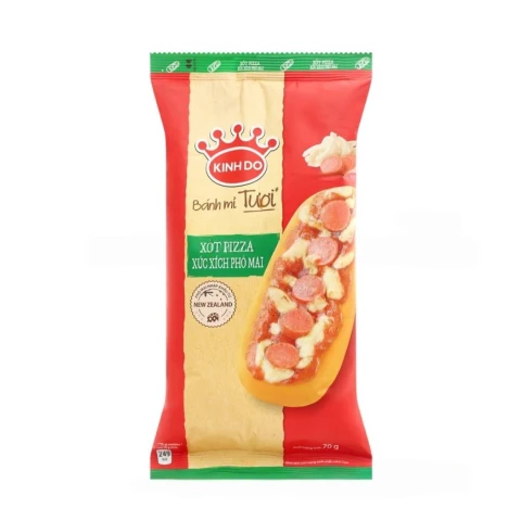 Bánh mì tươi Kinh Đô xốt pizza xúc xích phô mai 70gr