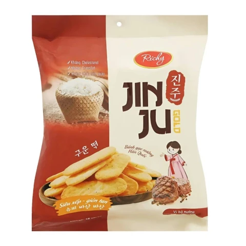 Bánh gạo  Jinju  bò nướng tiêu đen 134,4gr