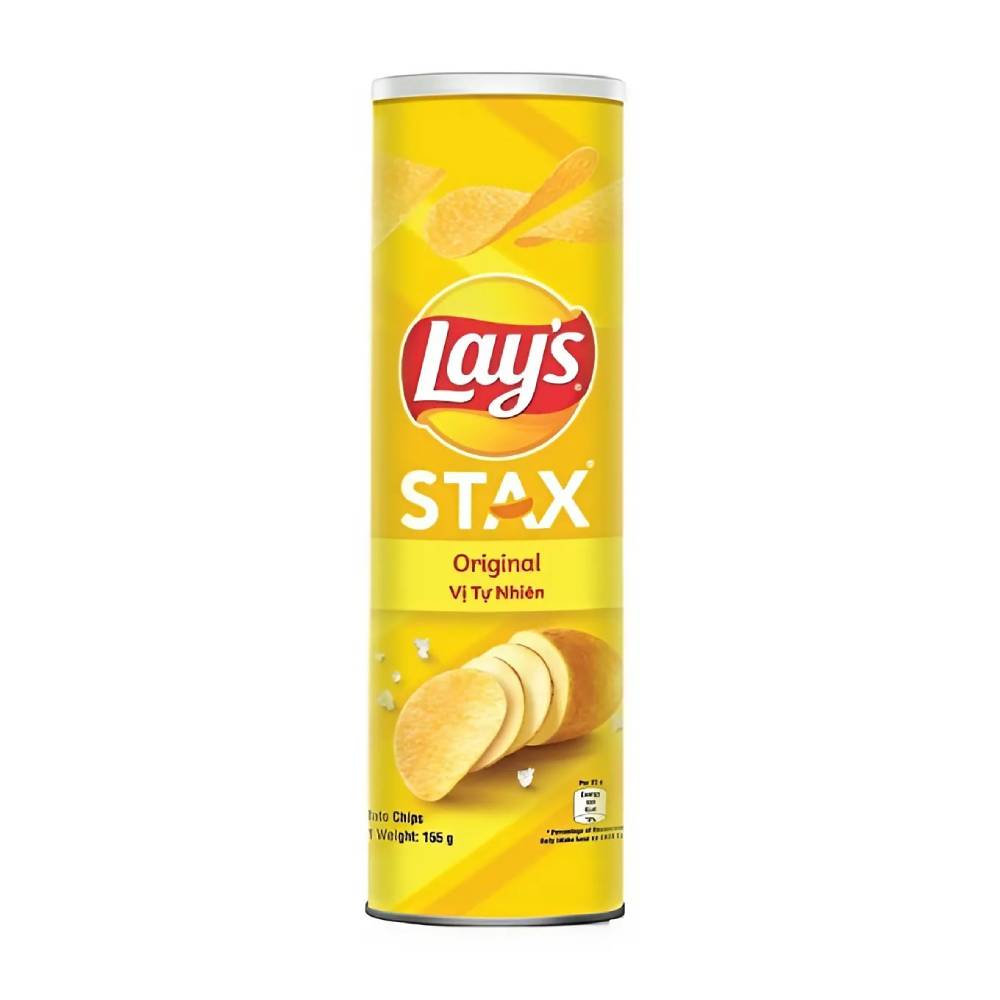 Lay's Stax khoai tây miếng tự nhiên ống150gr