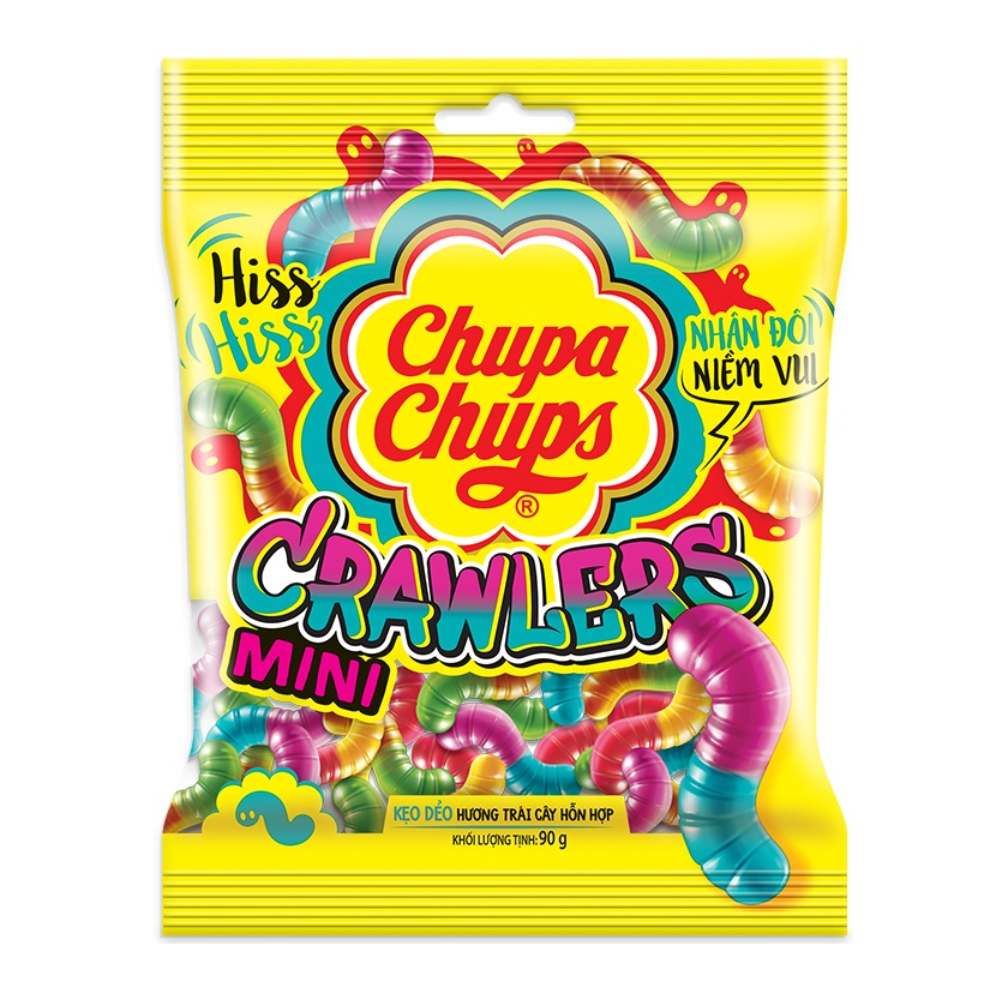 Kẹo dẻo  Chupa Chups  Crawlers mini  90gr