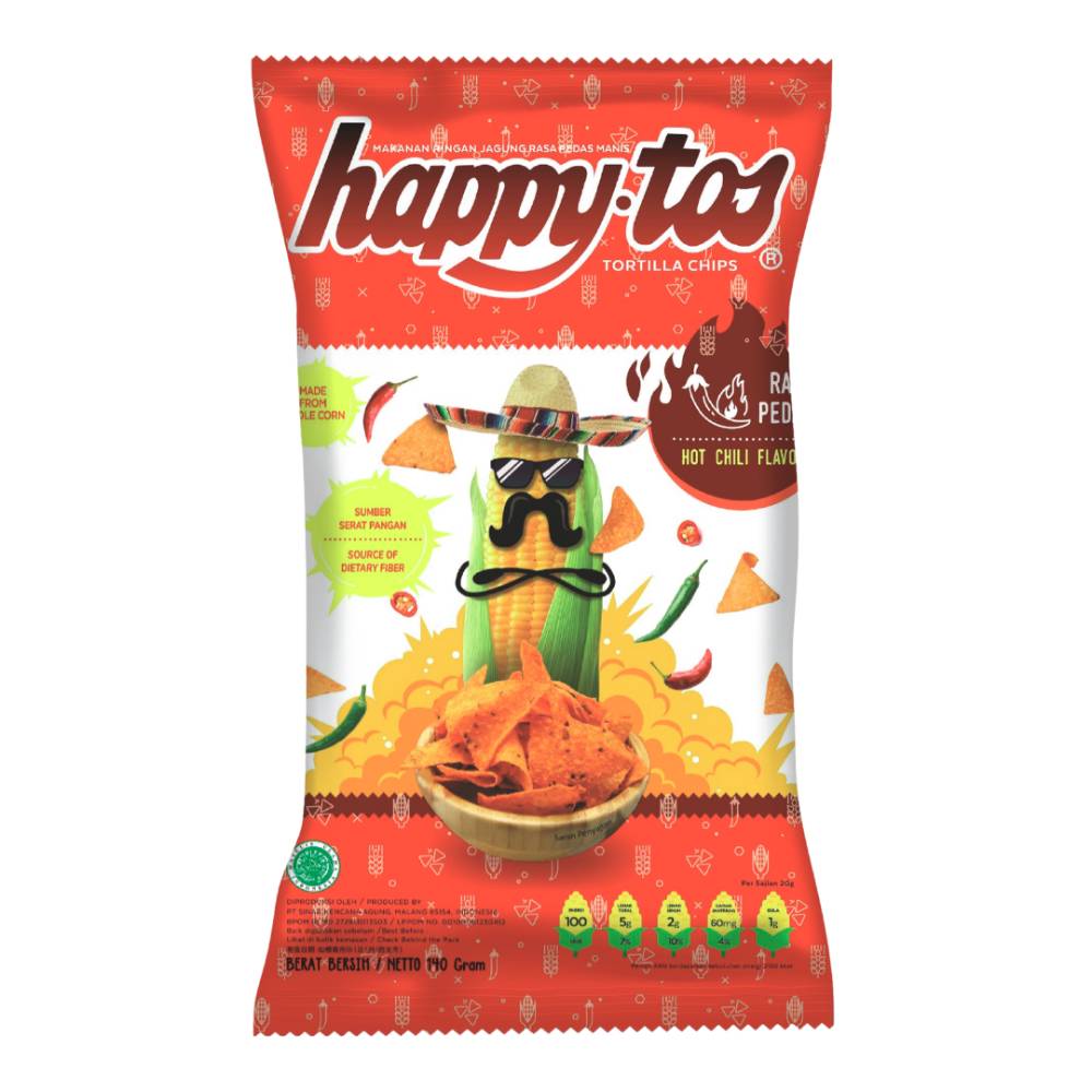 Snack Happy Tos Bắp vị Cay ngọt 140g/16
