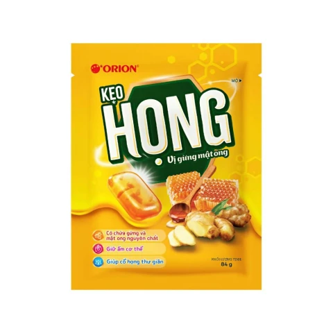 Kẹo họng Orion  vị gừng mật ong  87.5gr
