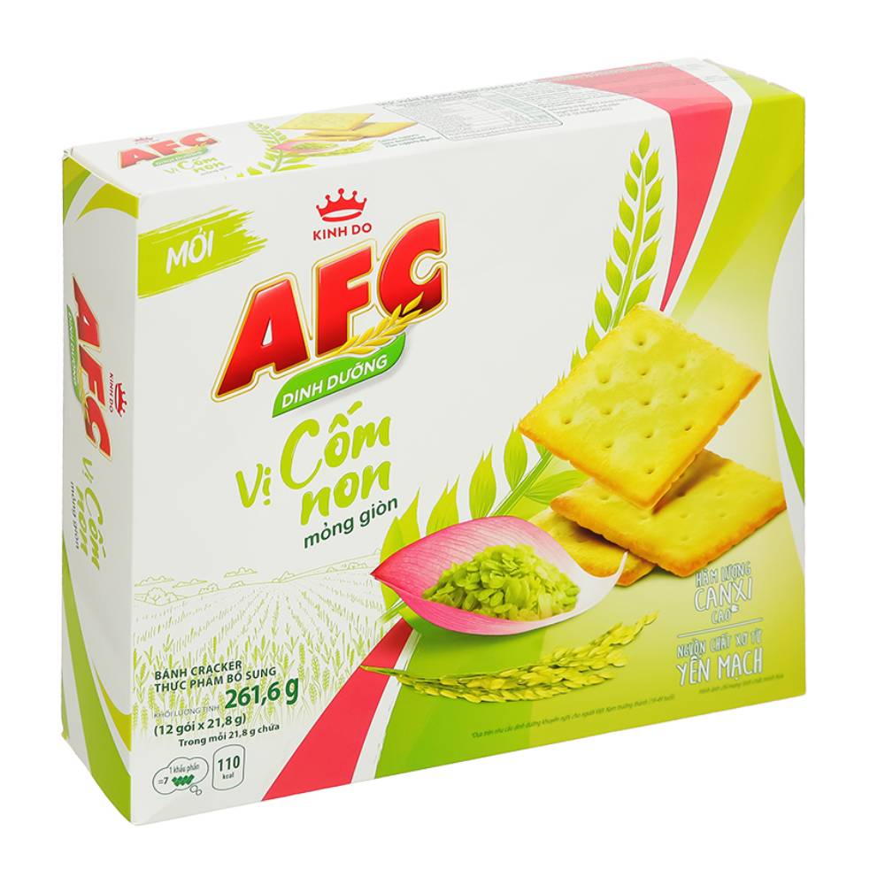 Bánh quy cracker AFC vị cốm non 261,6gr